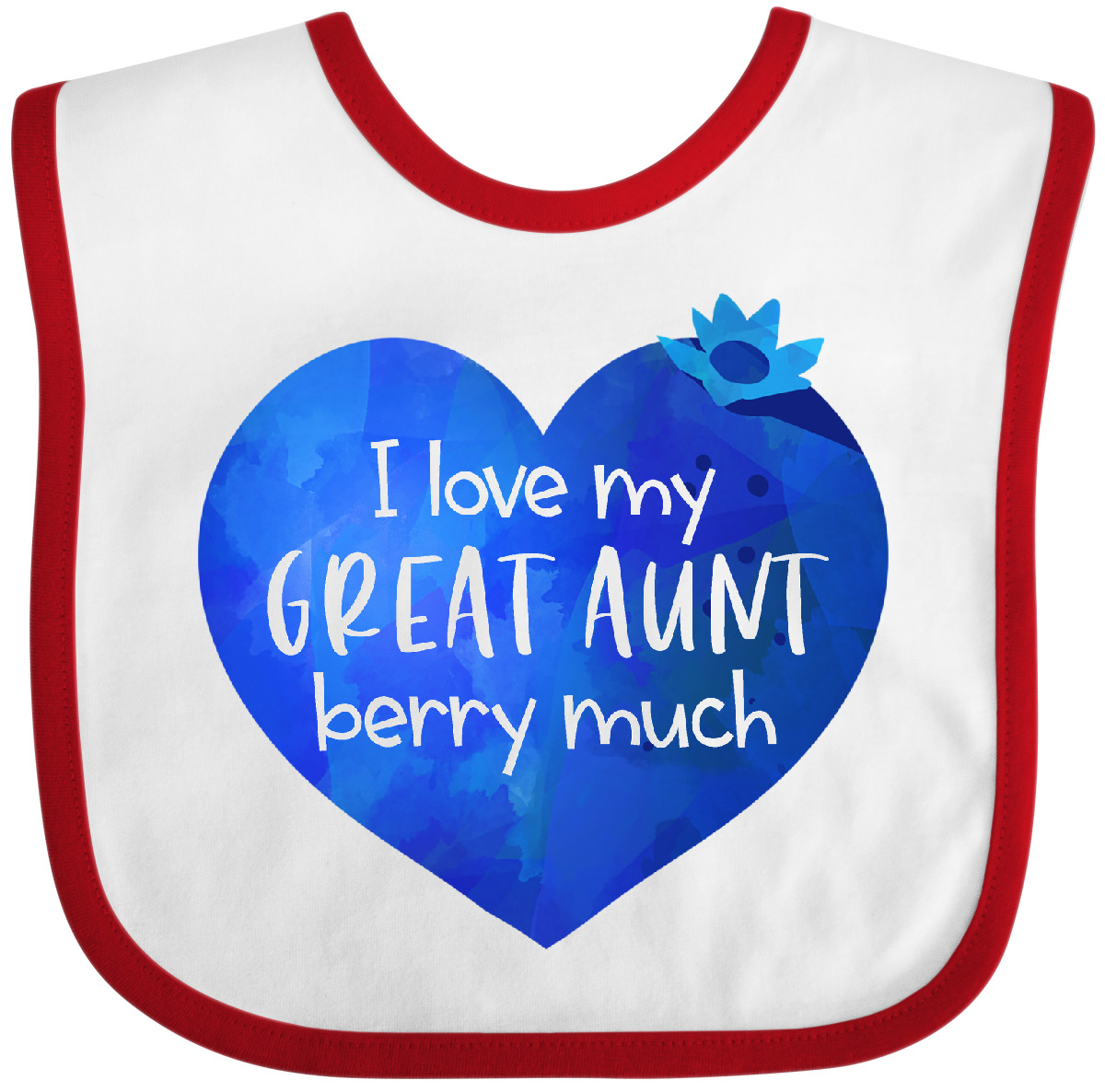 Inktastic I Love My Great Aunt Berry Much Baby Bib Auntie New Nephew Cute Fruit - Imagen 8 de 8
