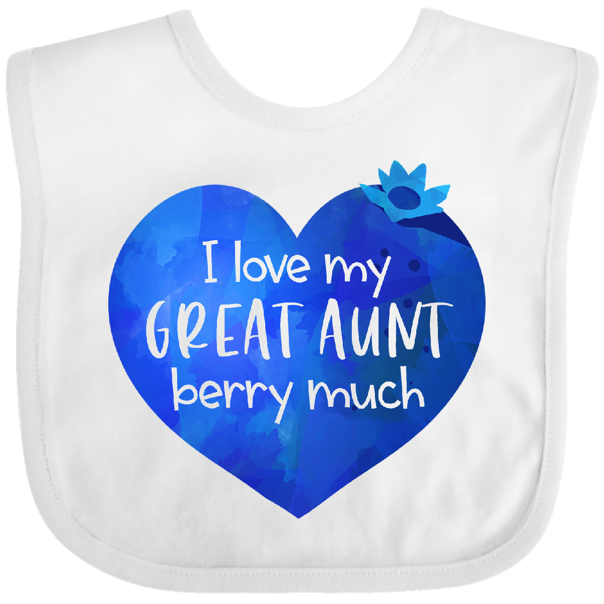 Inktastic I Love My Great Aunt Berry Much Baby Bib Auntie New Nephew Cute Fruit - Imagen 3 de 8
