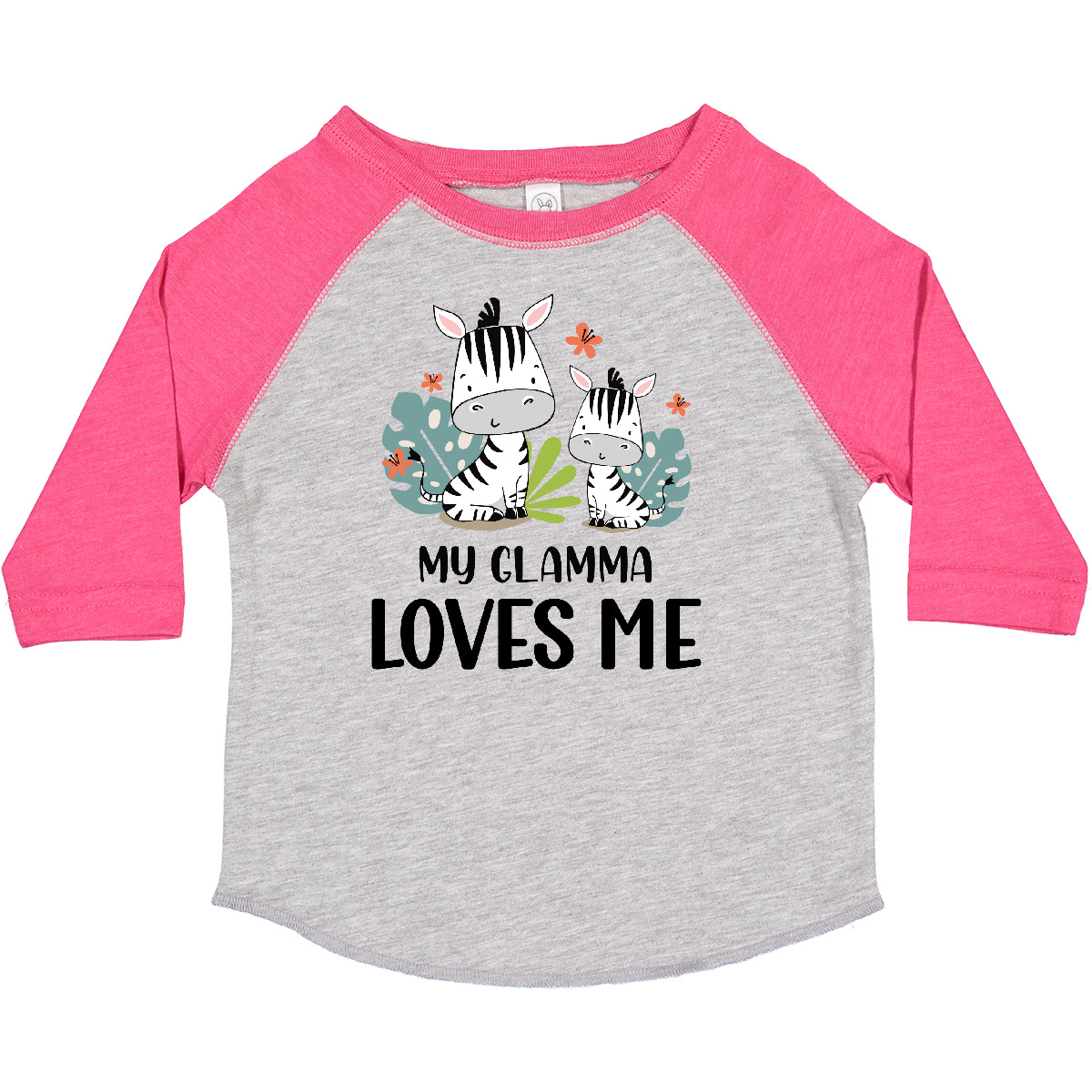 Inktastic Zebra My Glamma Loves Me Toddler T-Shirt Grandma Grandchild Nana Day - Picture 4 of 12