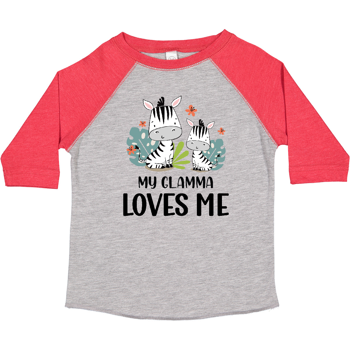 Inktastic Zebra My Glamma Loves Me Toddler T-Shirt Grandma Grandchild Nana Day - Picture 5 of 12
