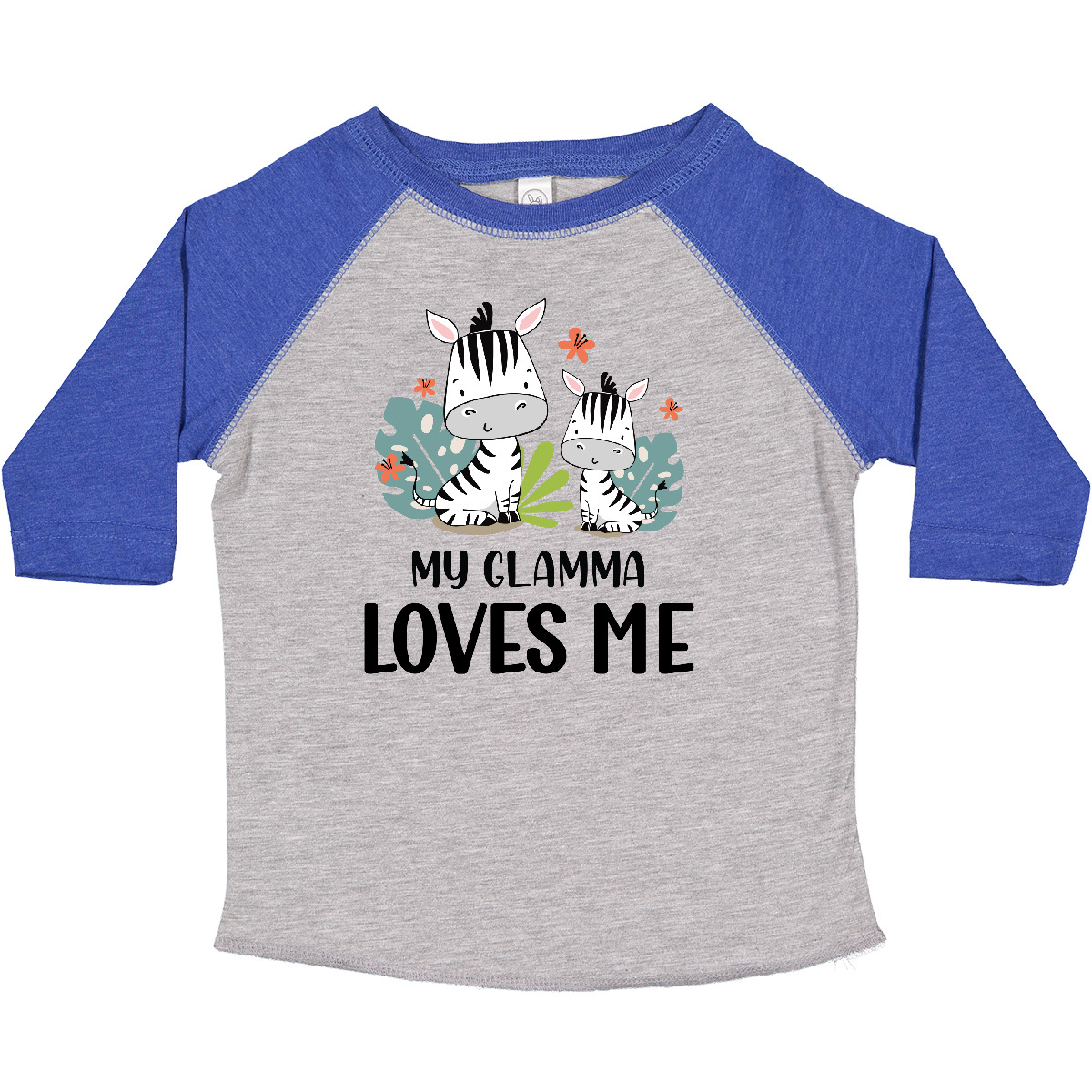 Inktastic Zebra My Glamma Loves Me Toddler T-Shirt Grandma Grandchild Nana Day - Picture 6 of 12