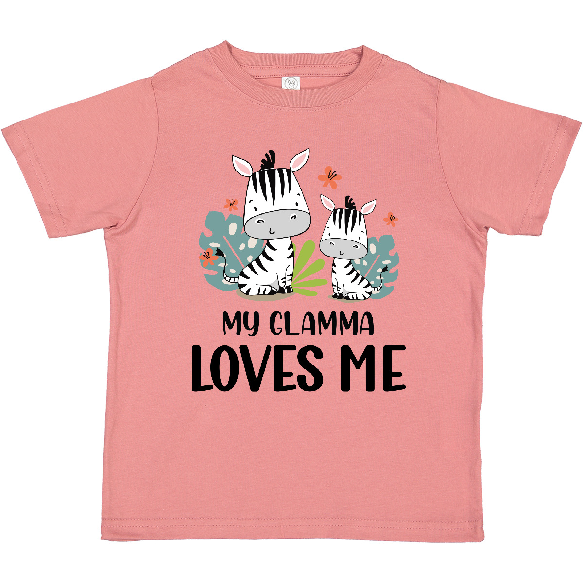 Inktastic Zebra My Glamma Loves Me Toddler T-Shirt Grandma Grandchild Nana Day - Picture 8 of 12