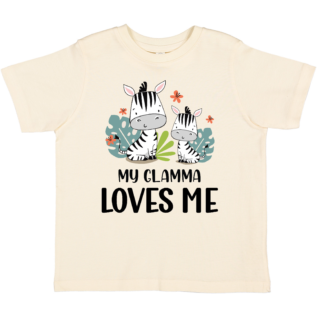 Inktastic Zebra My Glamma Loves Me Toddler T-Shirt Grandma Grandchild Nana Day - Picture 9 of 12