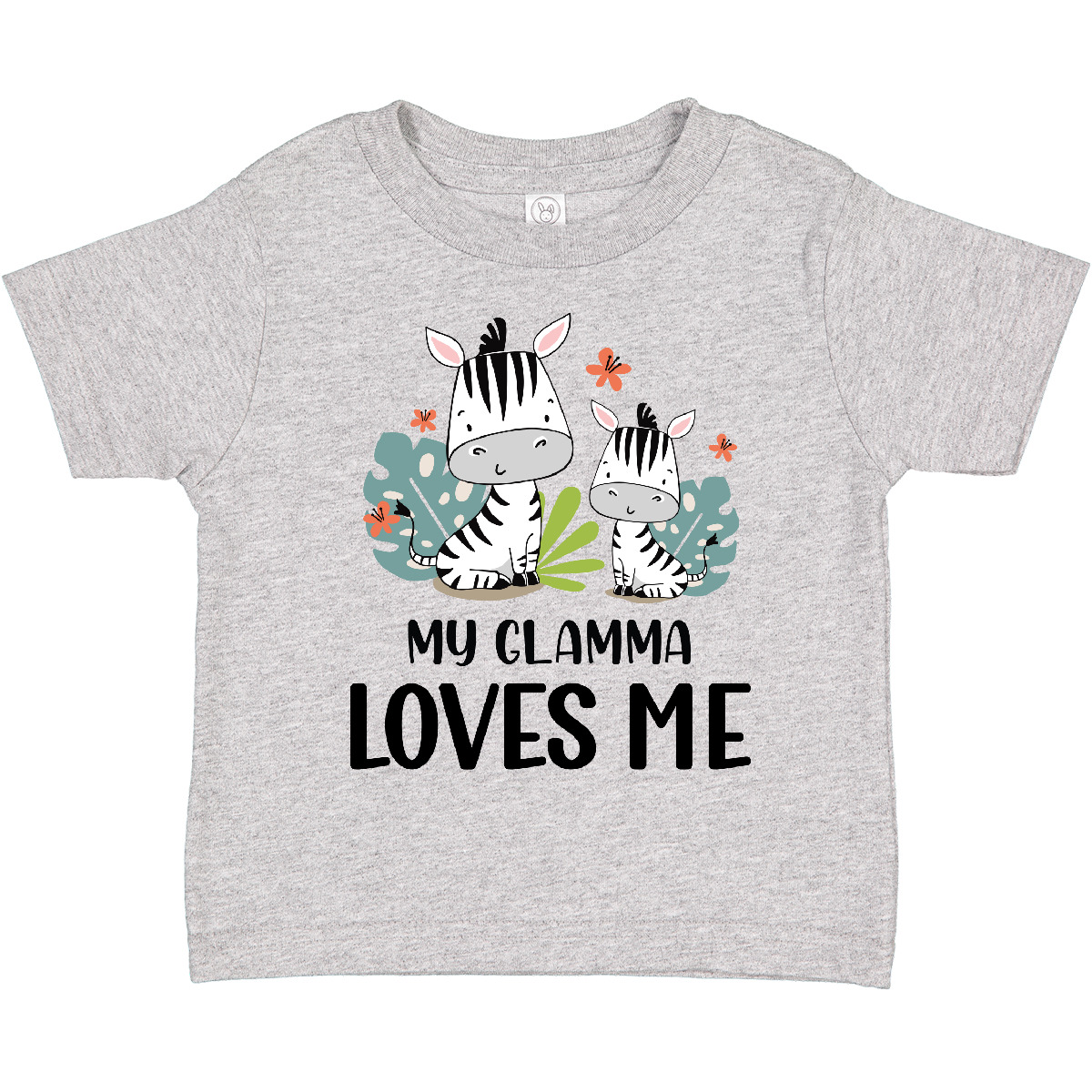 Inktastic Zebra My Glamma Loves Me Toddler T-Shirt Grandma Grandchild Nana Day - Picture 3 of 12