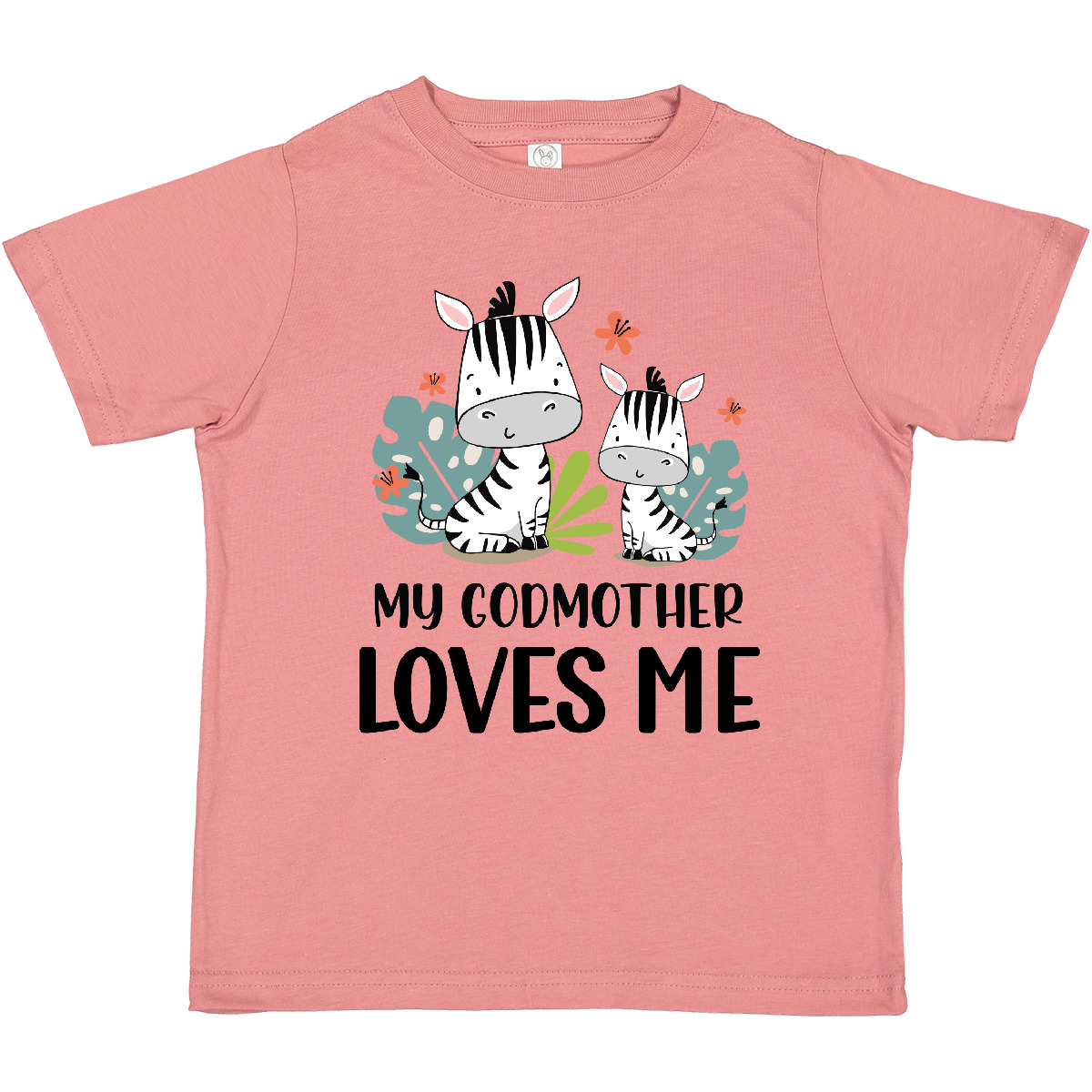 Inktastic Zebra My Godmother Loves Me Toddler T-Shirt Godchild Idea Aunt Niece - Picture 8 of 12