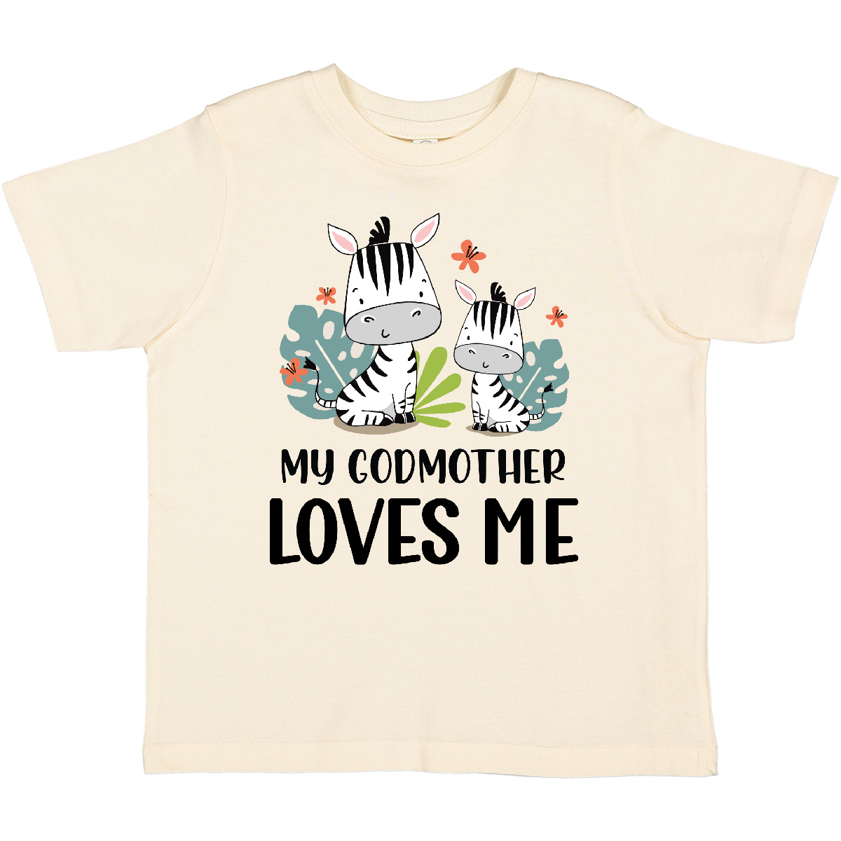 Inktastic Zebra My Godmother Loves Me Toddler T-Shirt Godchild Idea Aunt Niece - Picture 9 of 12