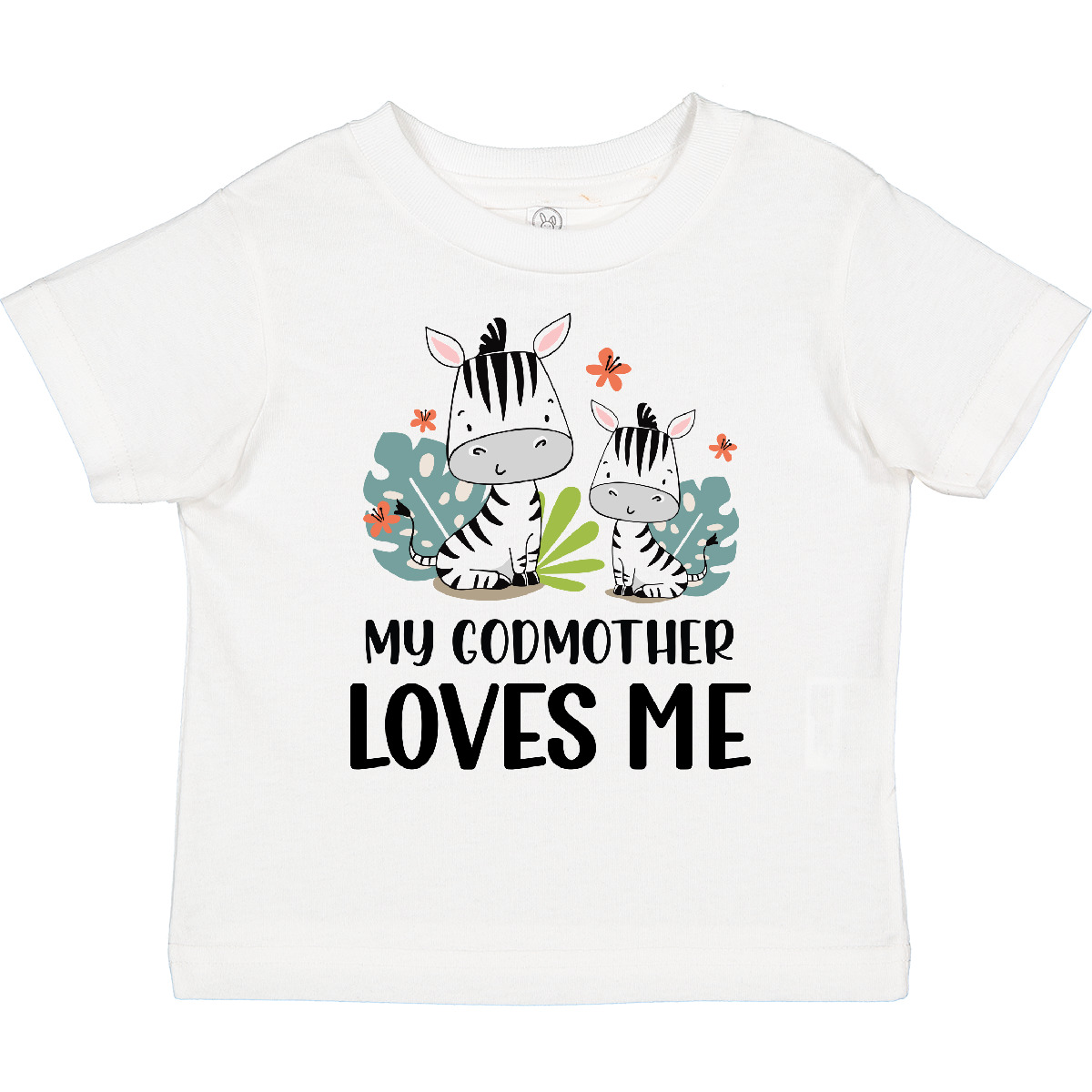 Inktastic Zebra My Godmother Loves Me Toddler T-Shirt Godchild Idea Aunt Niece - Picture 12 of 12