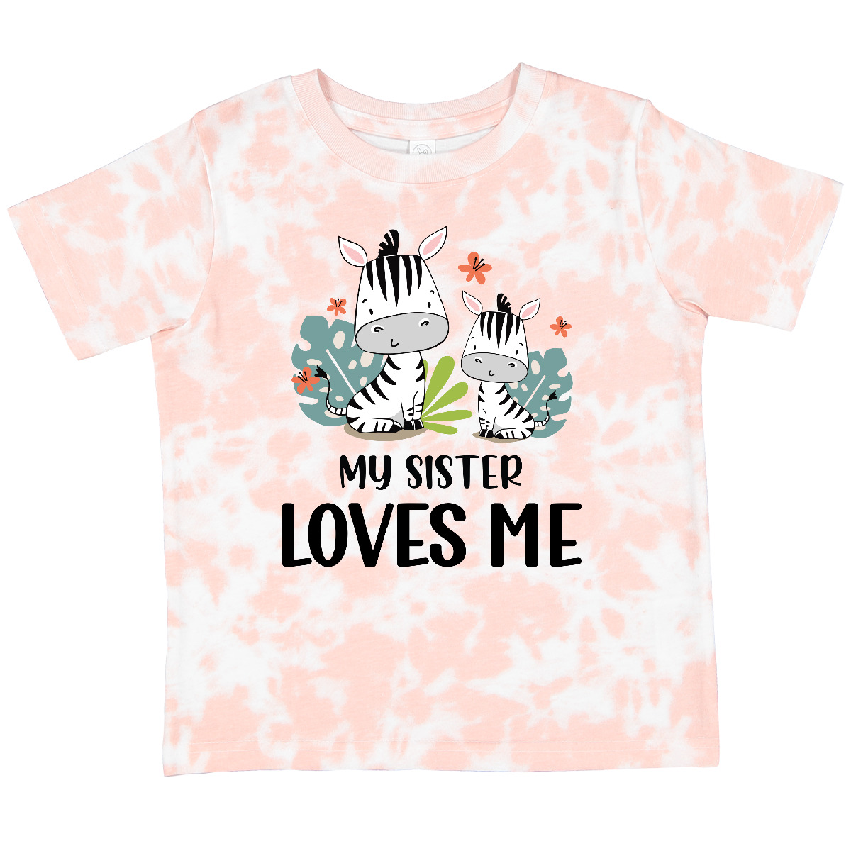 Inktastic Zebra My Sister Loves Me Toddler T-Shirt Sibling Brother Family Funny - Picture 8 of 10
