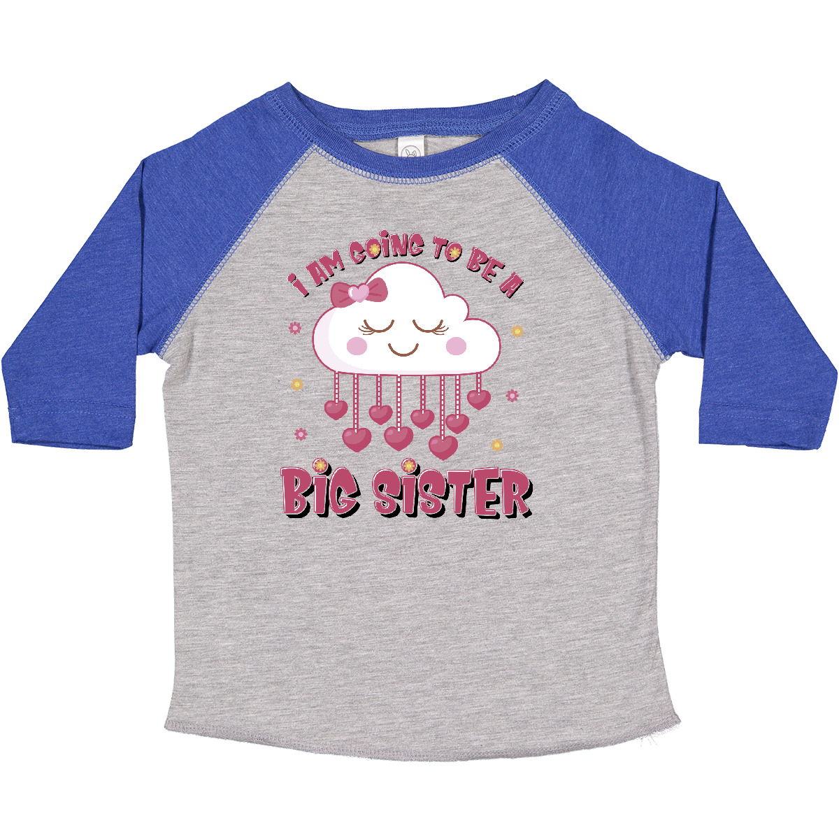 Inktastic Kawaii Clouds I Am Going To Be A Big Sister Toddler T-Shirt Im Again - Picture 7 of 16