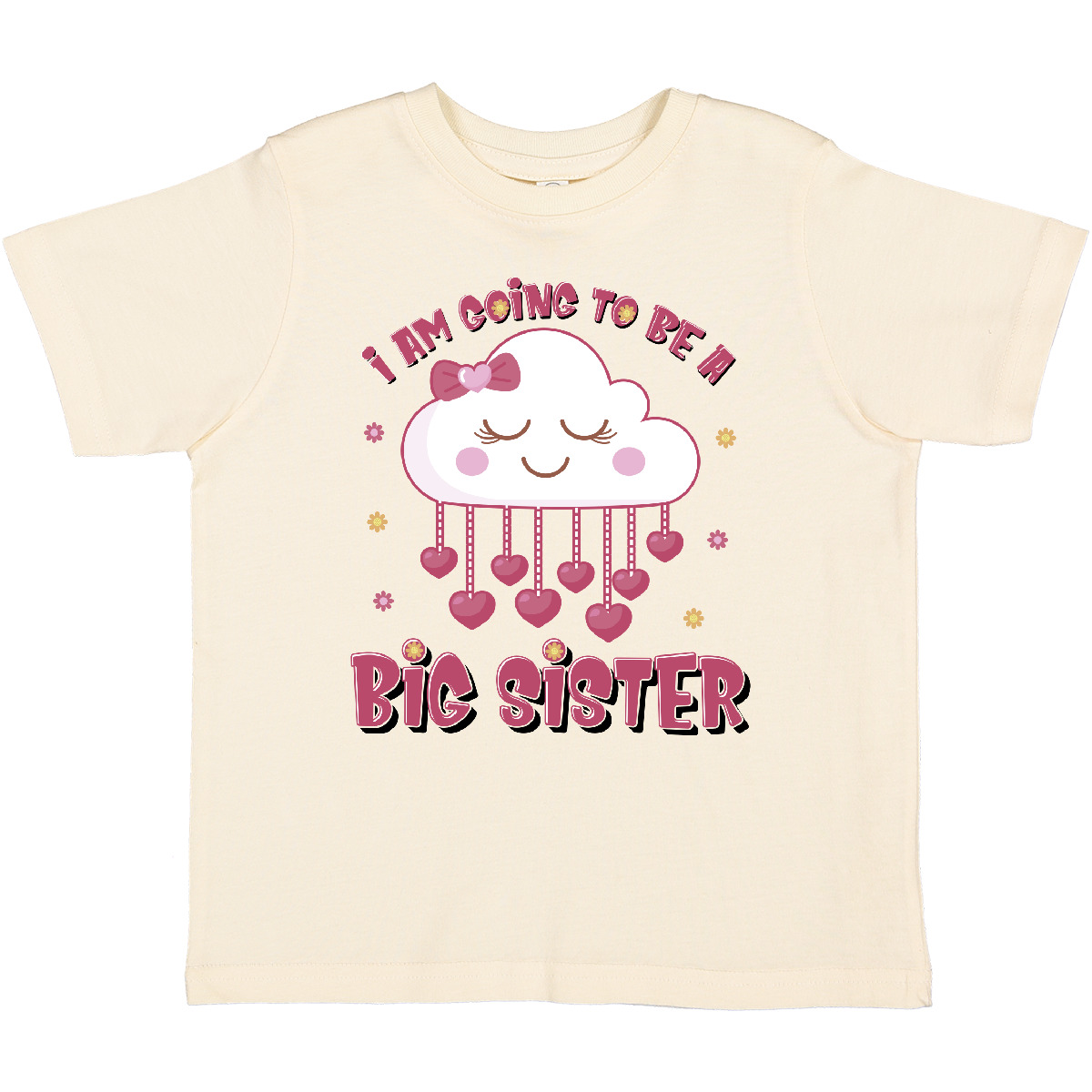 Inktastic Kawaii Clouds I Am Going To Be A Big Sister Toddler T-Shirt Im Again - Picture 9 of 16