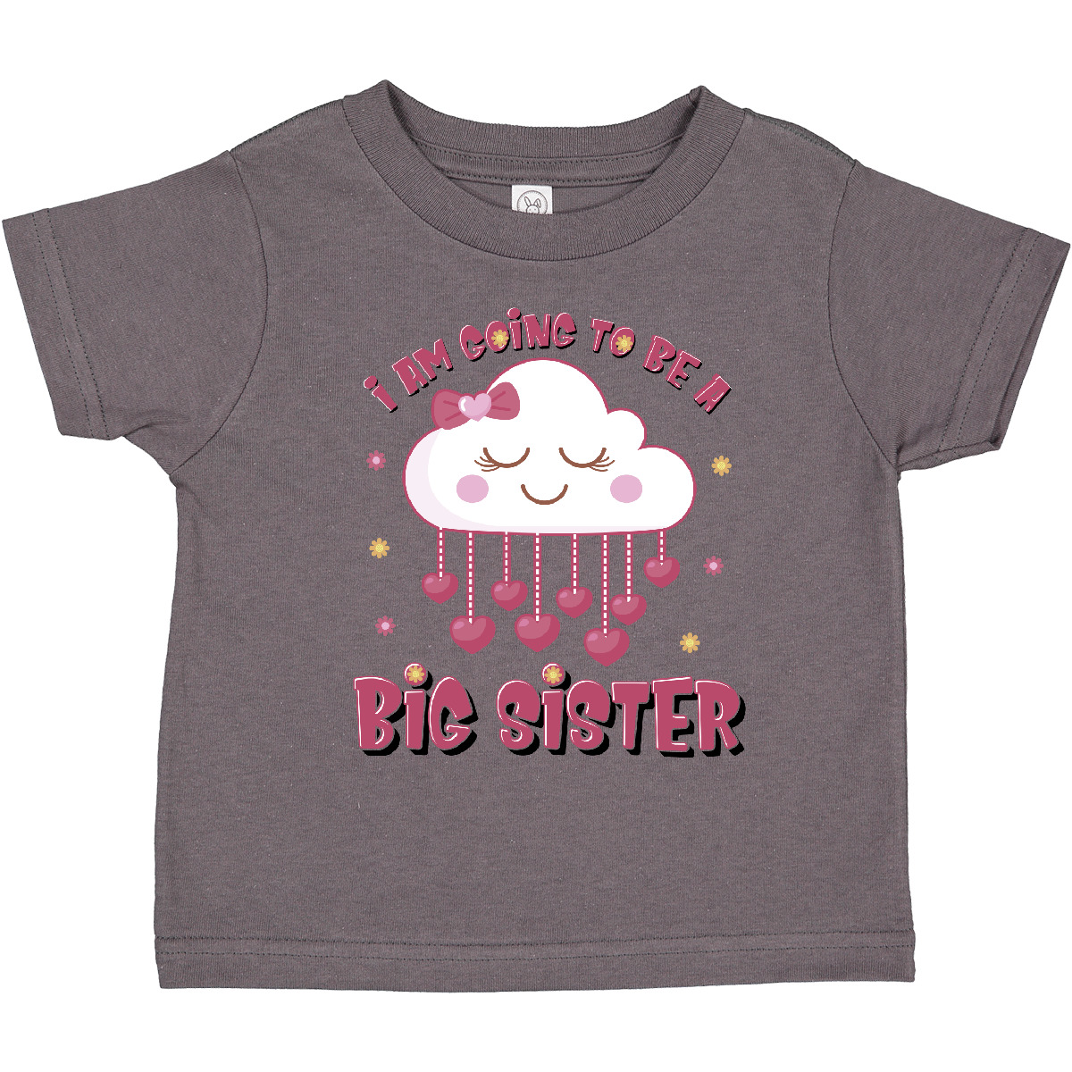 Inktastic Kawaii Clouds I Am Going To Be A Big Sister Toddler T-Shirt Im Again - Picture 3 of 16