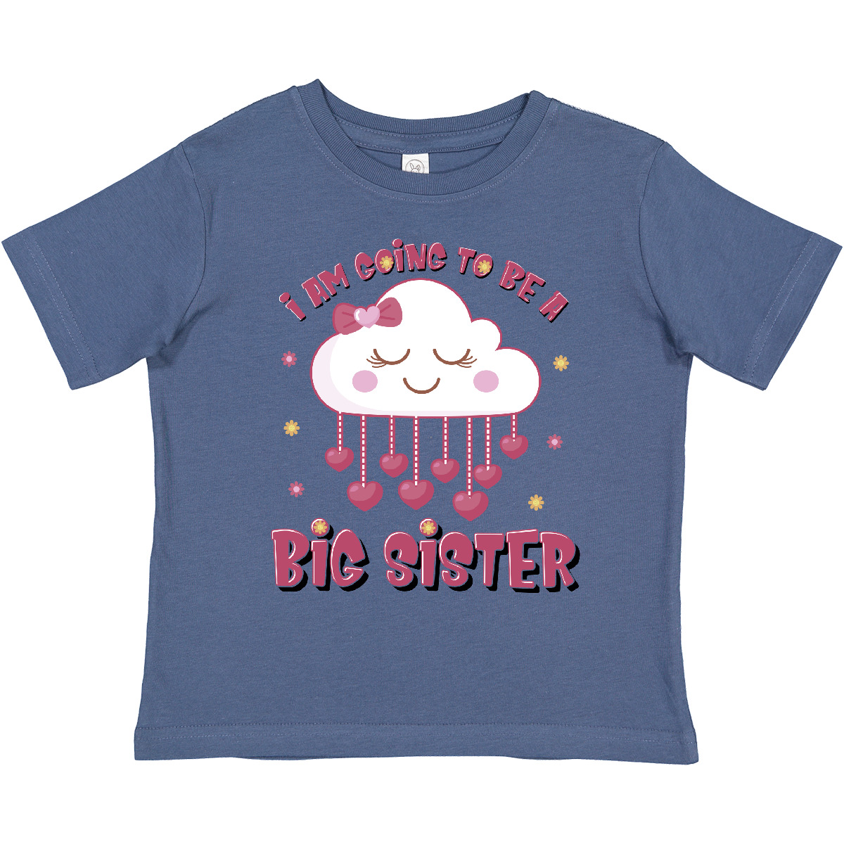 Inktastic Kawaii Clouds I Am Going To Be A Big Sister Toddler T-Shirt Im Again - Picture 8 of 16