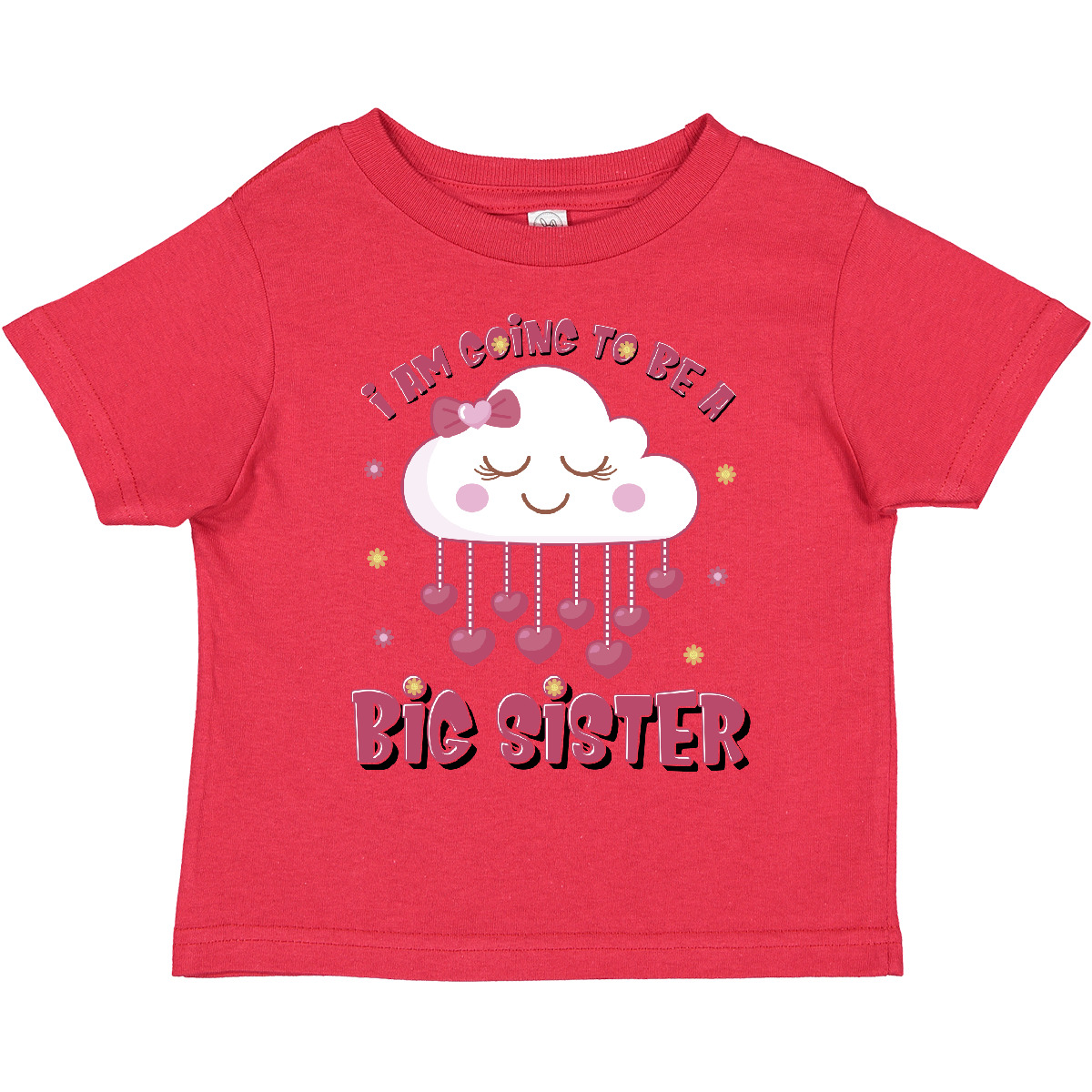 Inktastic Kawaii Clouds I Am Going To Be A Big Sister Toddler T-Shirt Im Again - Picture 11 of 16