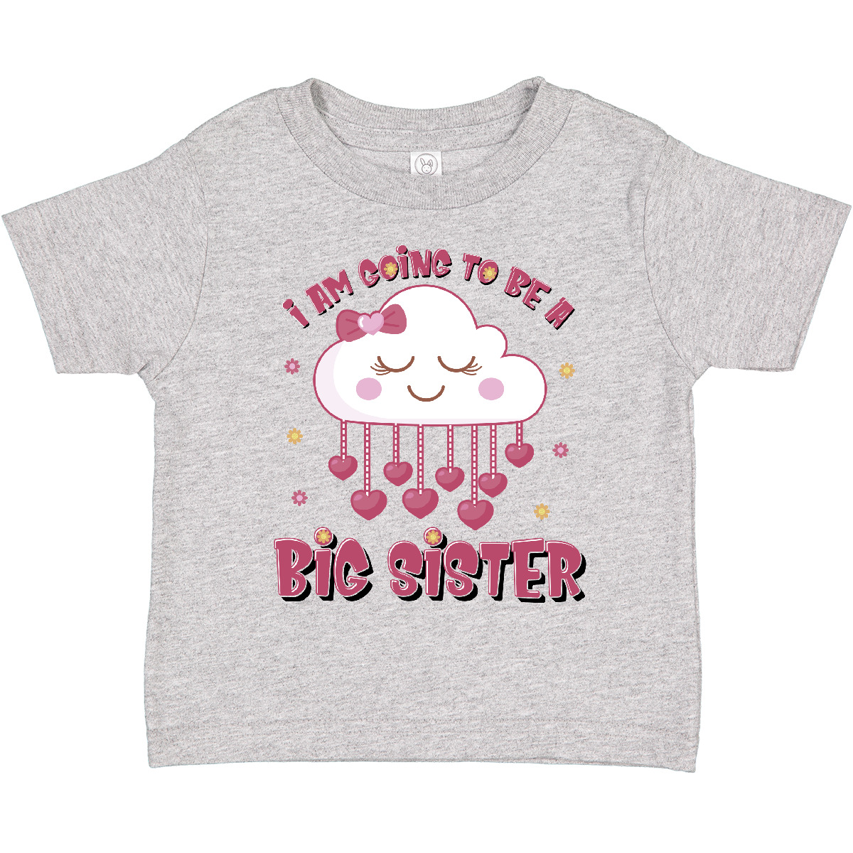 Inktastic Kawaii Clouds I Am Going To Be A Big Sister Toddler T-Shirt Im Again - Picture 4 of 16