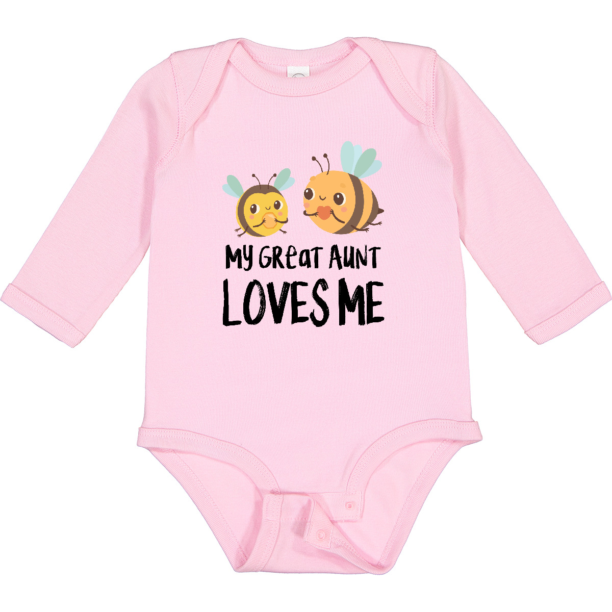Inktastic Bees My Great Aunt Loves Me Long Sleeve Creeper Nephew Niece Family - Bild 7 von 8