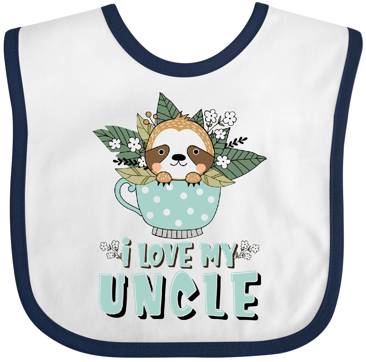 Inktastic Teacup Raccoon I Love My Uncle Baby Bib Nephew Niece Funny Aunt Haiyaa