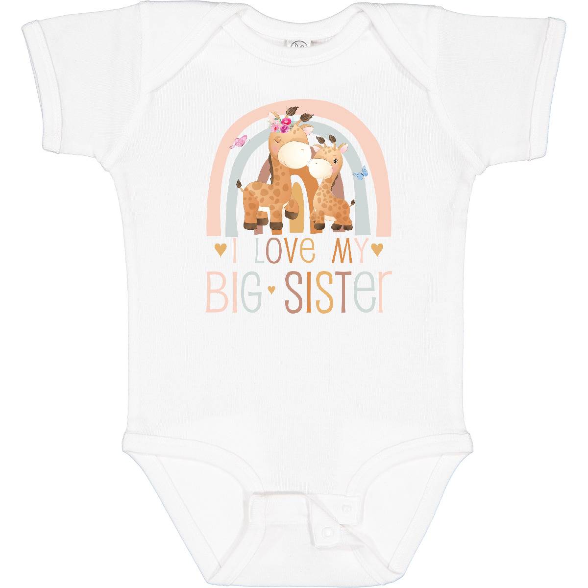 Inktastic Little Sister - I Love My Big Sister Baby Bodysuit Bestest Sisters Sis - Picture 4 of 6