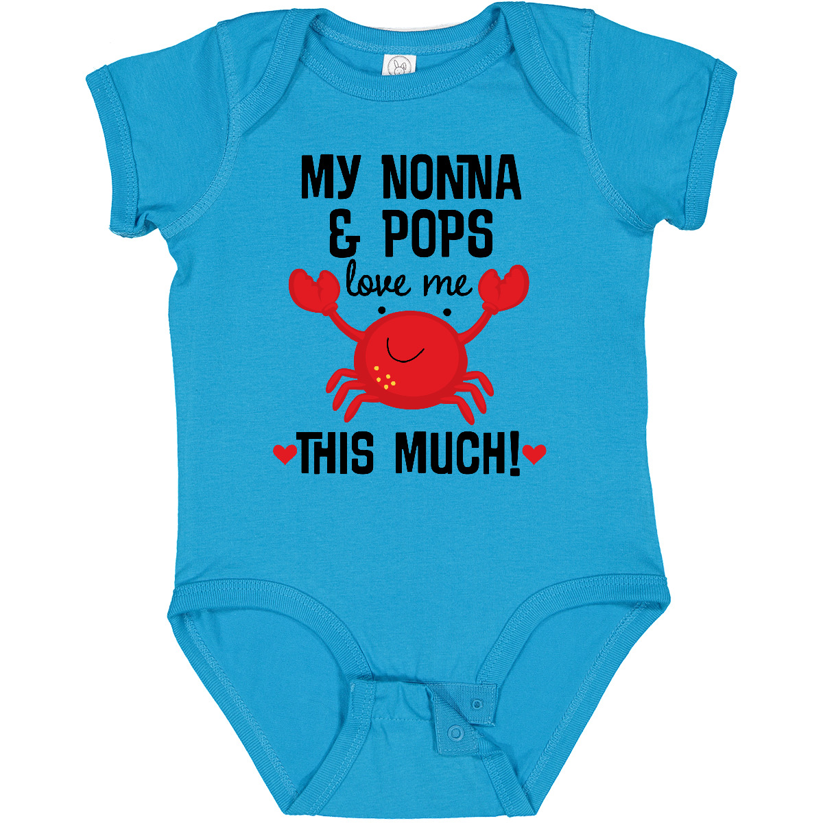 Inktastic Nonna And Pops Love Me Grandchild Baby Bodysuit Boy Girl Grandkids Hws - Picture 9 of 11