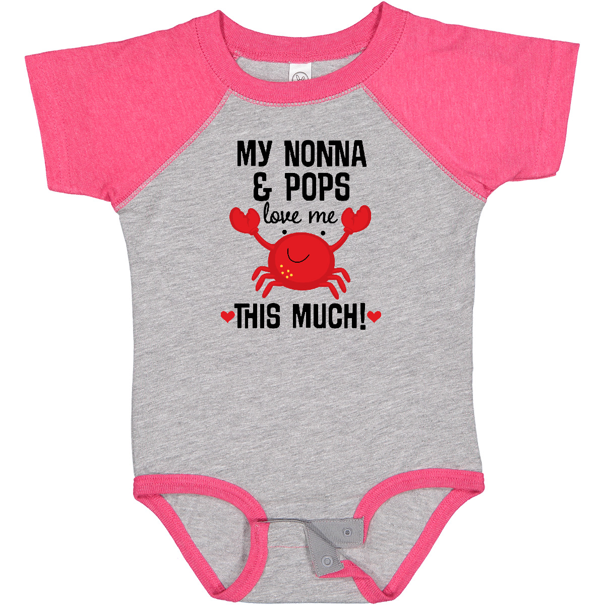 Inktastic Nonna And Pops Love Me Grandchild Baby Bodysuit Boy Girl Grandkids Hws - Picture 4 of 11