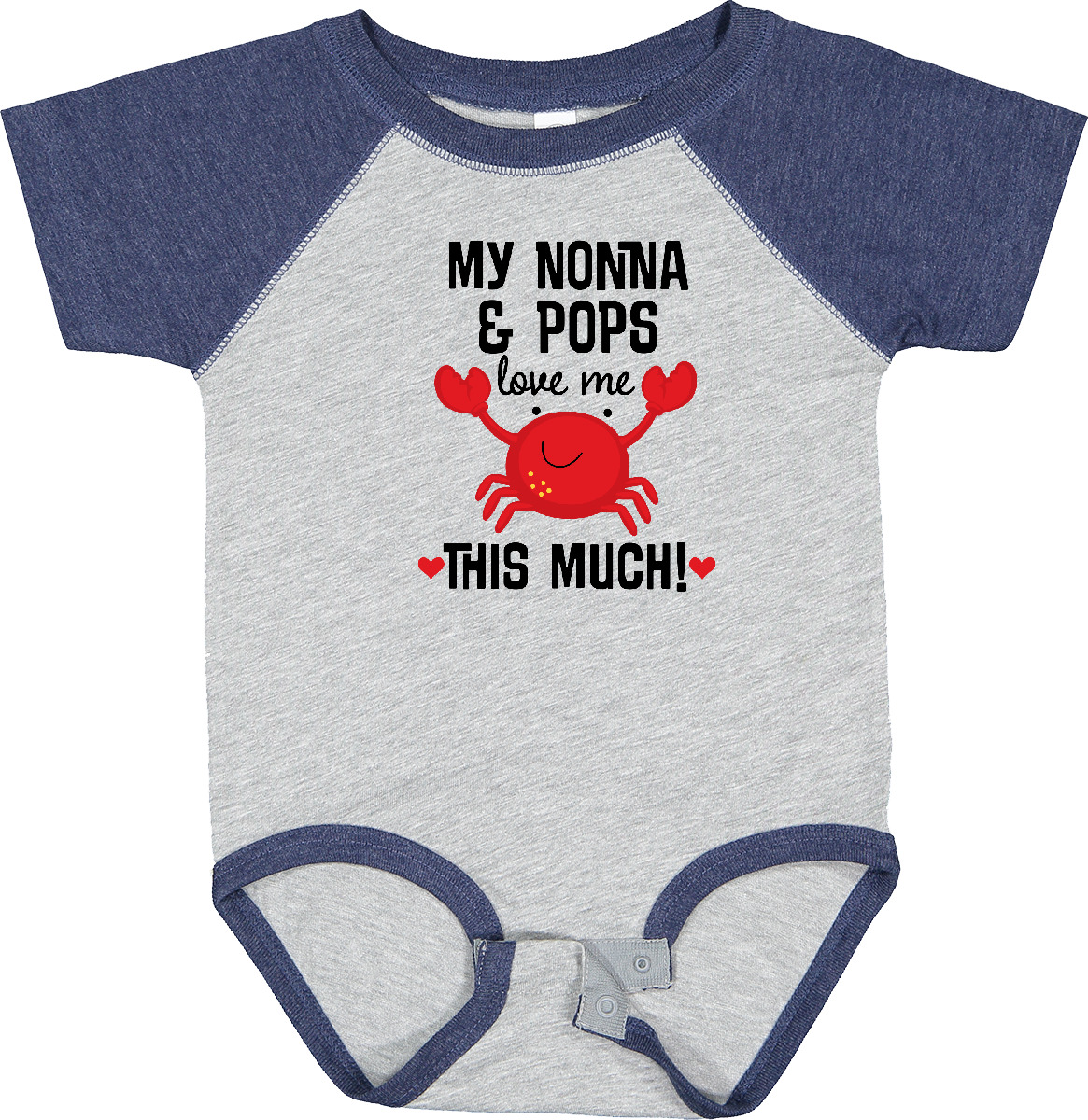 Inktastic Nonna And Pops Love Me Grandchild Baby Bodysuit Boy Girl Grandkids Hws - Picture 5 of 11