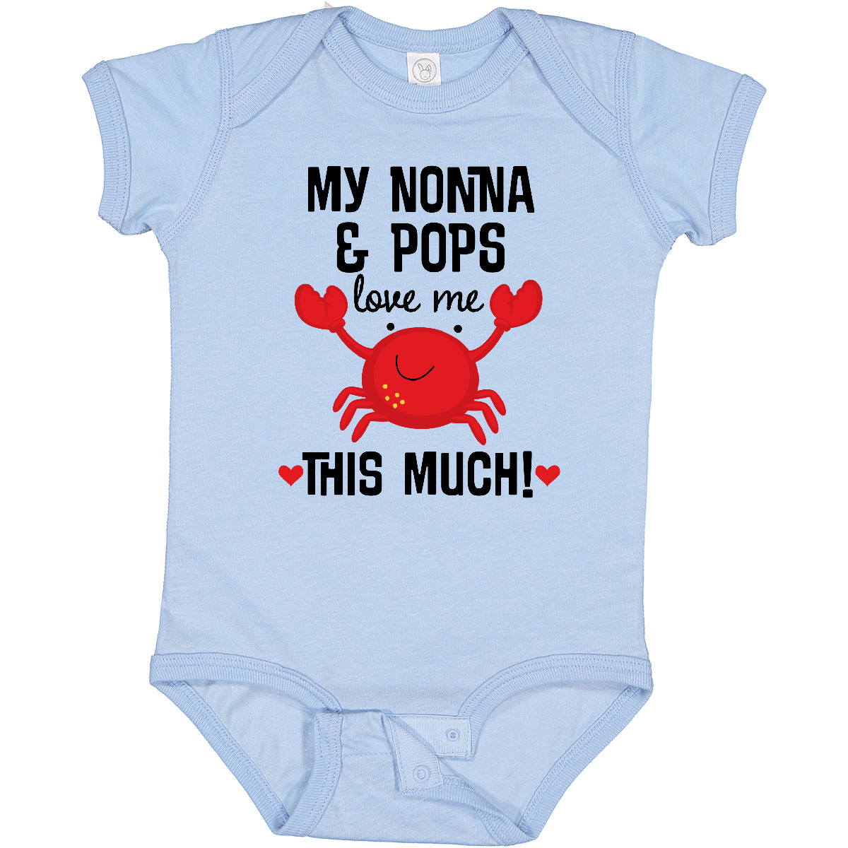 Inktastic Nonna And Pops Love Me Grandchild Baby Bodysuit Boy Girl Grandkids Hws - Picture 3 of 11