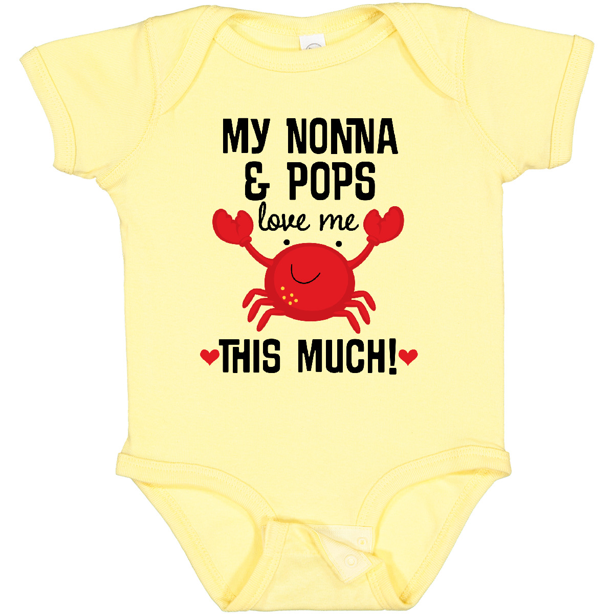 Inktastic Nonna And Pops Love Me Grandchild Baby Bodysuit Boy Girl Grandkids Hws - Picture 2 of 11