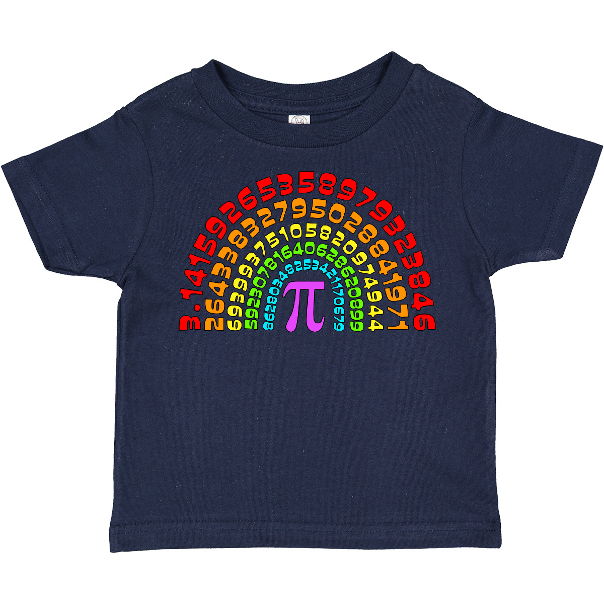 Inktastic Rainbow Pi For Pi Day Toddler T-Shirt Colors Numbers Math 3 14 Humor - Bild 9 von 11