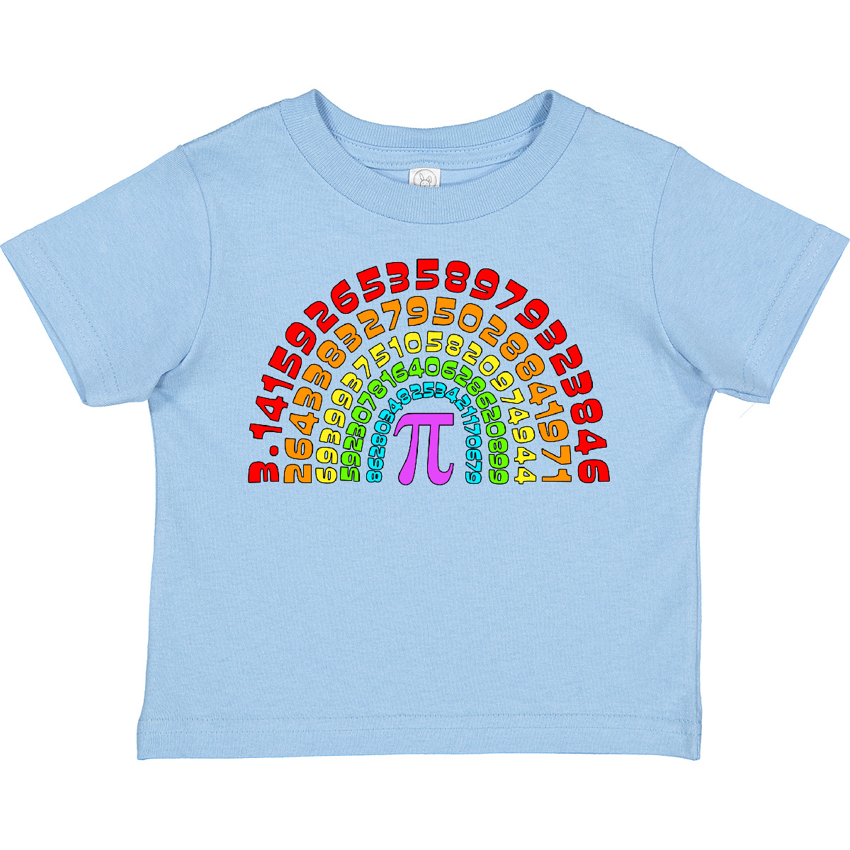 Inktastic Rainbow Pi For Pi Day Toddler T-Shirt Colors Numbers Math 3 14 Humor - Bild 7 von 11