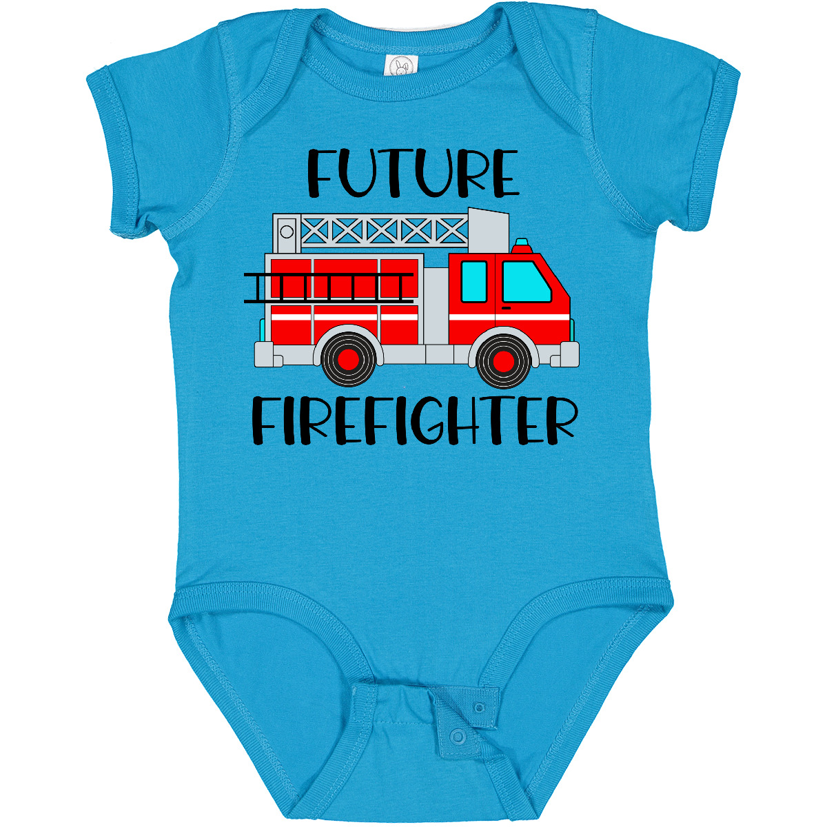 Inktastic Future FireFighter Red Fire Truck Engine Baby Bodysuit Occupations Job - Bild 10 von 11