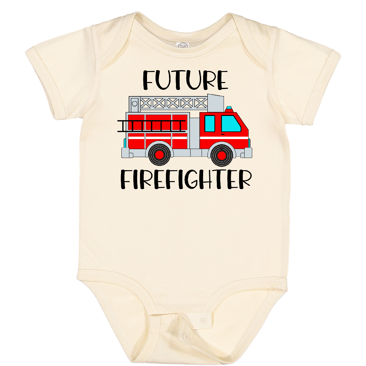 Inktastic Future FireFighter Red Fire Truck Engine Baby Bodysuit Occupations Job - Bild 7 von 11