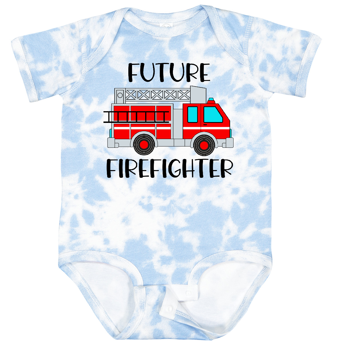 Inktastic Future FireFighter Red Fire Truck Engine Baby Bodysuit Occupations Job - Bild 9 von 11