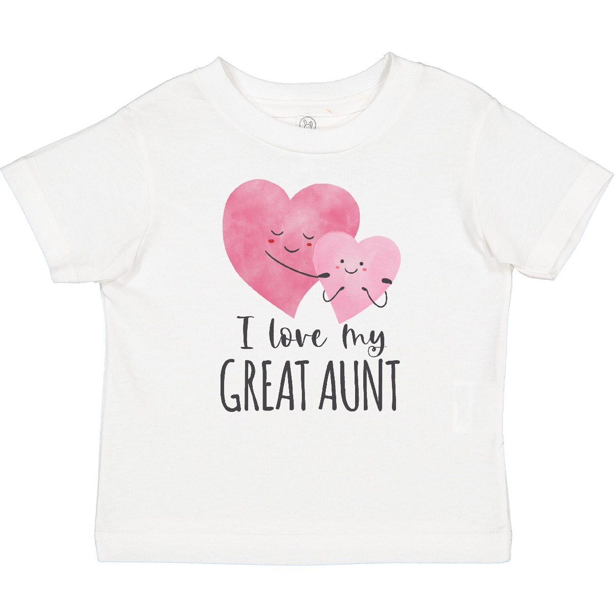 Inktastic I Love My Great Aunt Two Hugging Hearts Baby T-Shirt Auntie New Niece - Picture 2 of 2