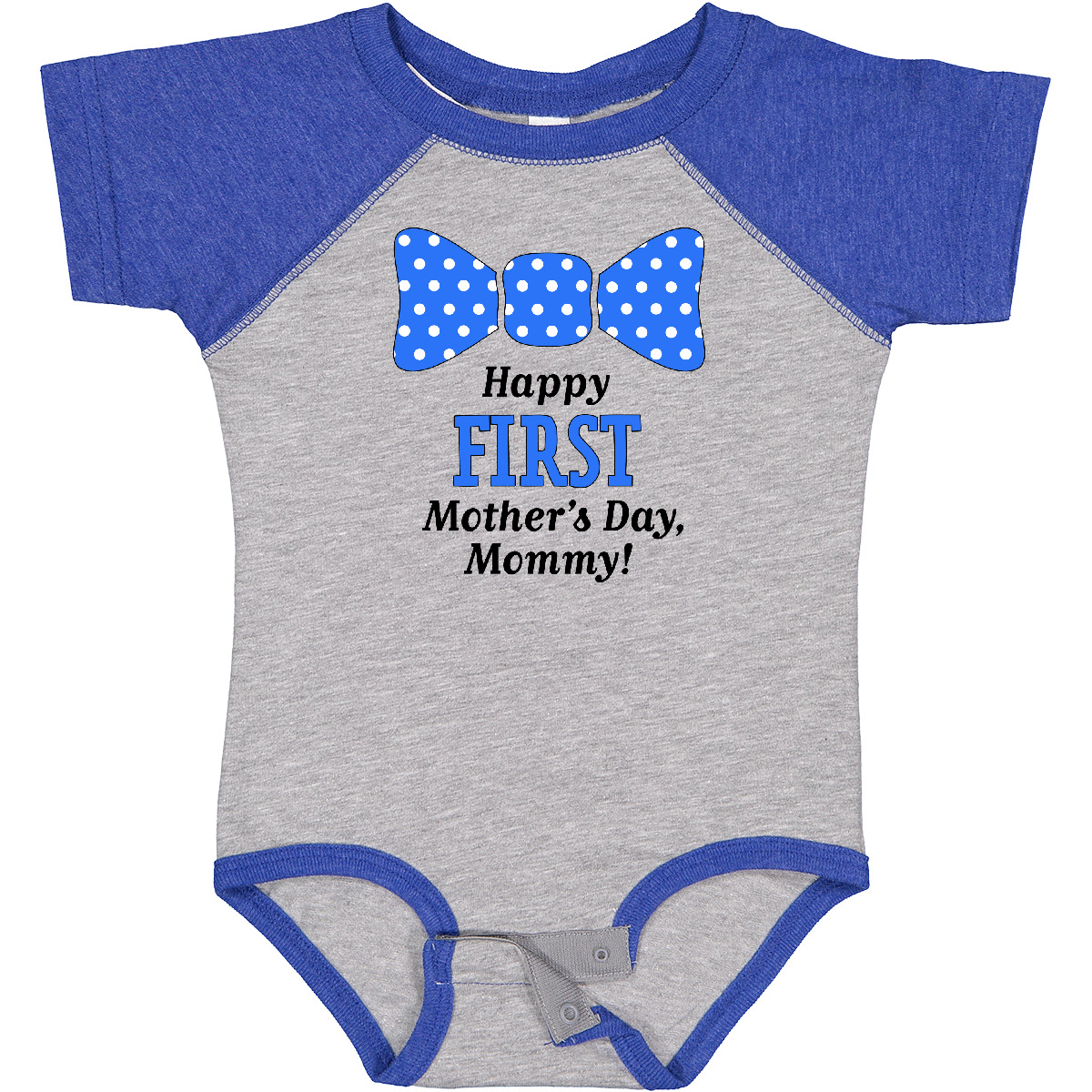 Inktastic Happy First Mother's Day, Mommy! Bow Tie Baby Bodysuit Kids Cute Time - Picture 6 of 10