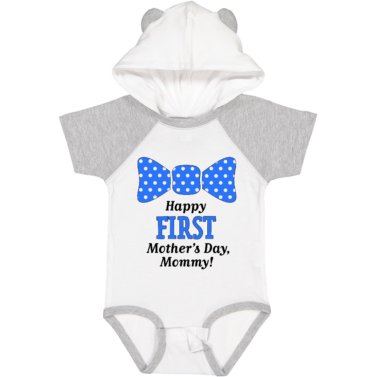 Inktastic Happy First Mother's Day, Mommy! Bow Tie Baby Bodysuit Kids Cute Time - Picture 10 of 10
