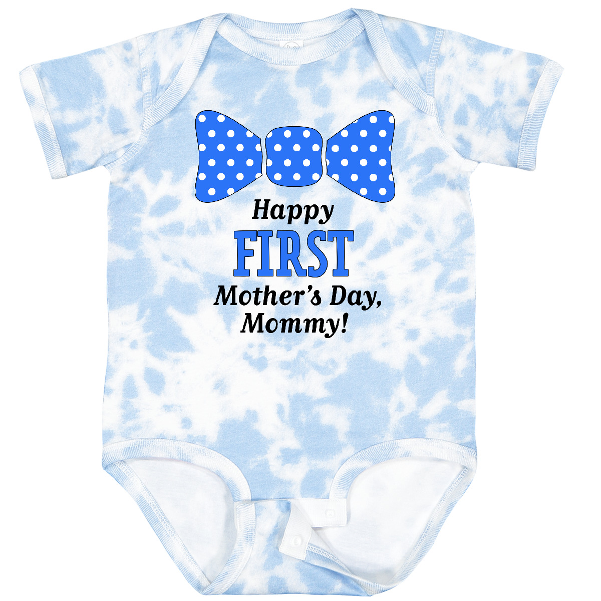 Inktastic Happy First Mother's Day, Mommy! Bow Tie Baby Bodysuit Kids Cute Time - Picture 8 of 10