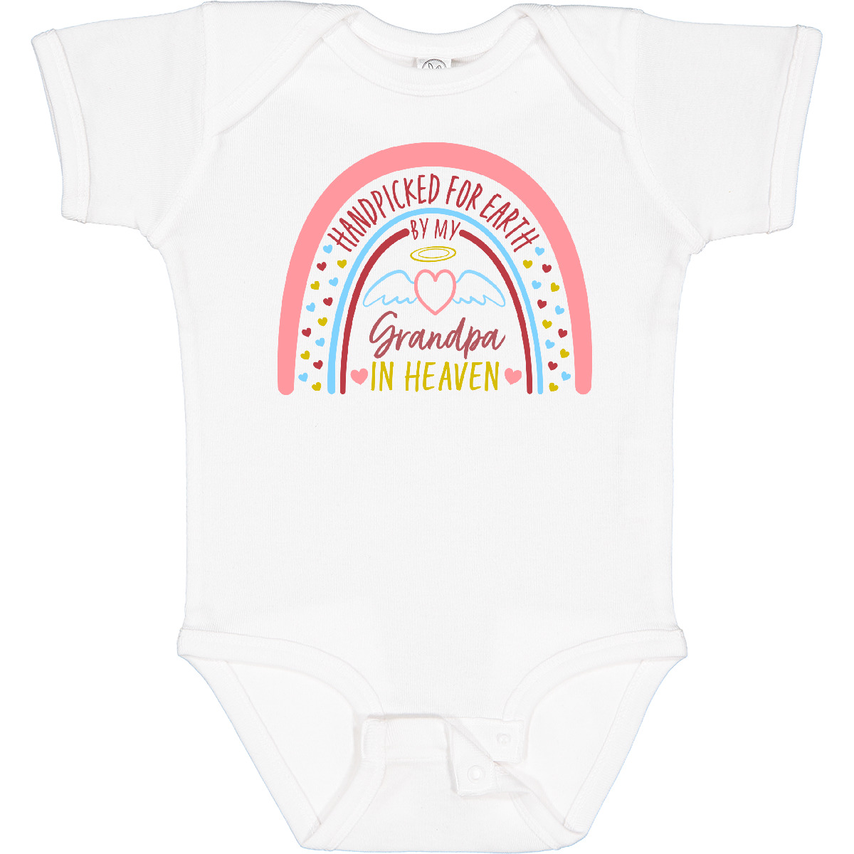 Inktastic Handpicked For Earth By My Grandpa In Heaven- Rainbow Baby Bodysuit - Picture 6 of 7
