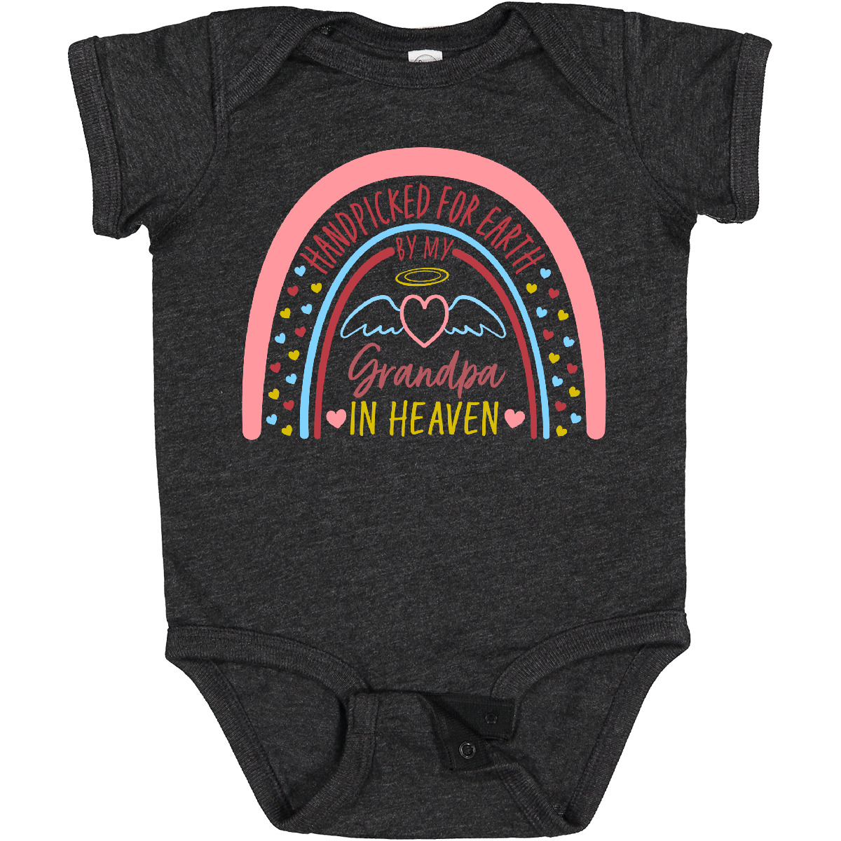 Inktastic Handpicked For Earth By My Grandpa In Heaven- Rainbow Baby Bodysuit - Picture 5 of 7
