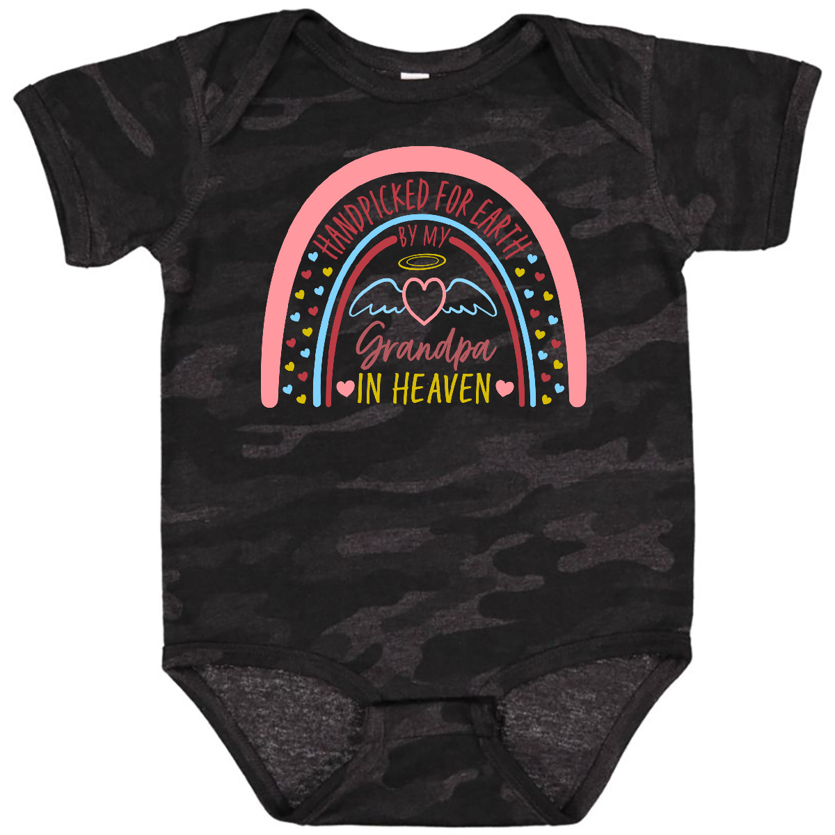 Inktastic Handpicked For Earth By My Grandpa In Heaven- Rainbow Baby Bodysuit - Picture 4 of 7