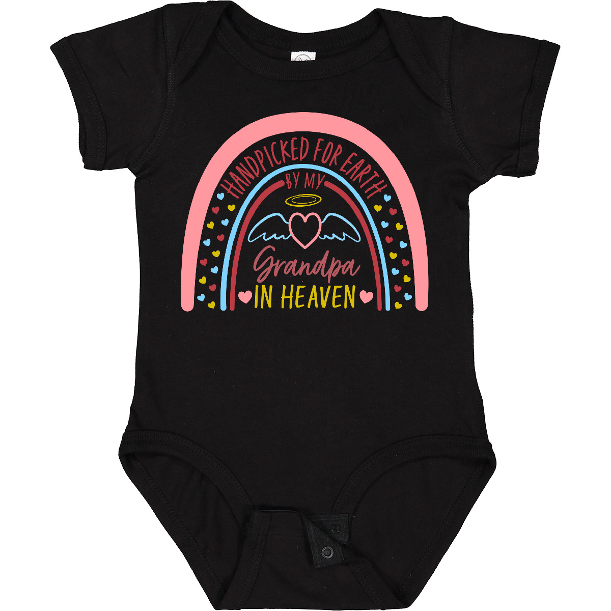 Inktastic Handpicked For Earth By My Grandpa In Heaven- Rainbow Baby Bodysuit - Picture 2 of 7