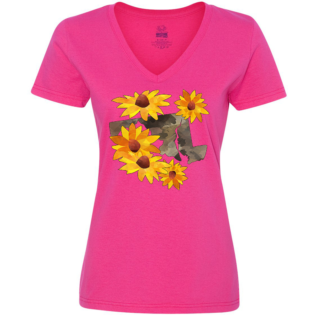Inktastic Maryland-Black Eyed Susans- State Flower Women's V-Neck T-Shirt Home - Picture 4 of 5