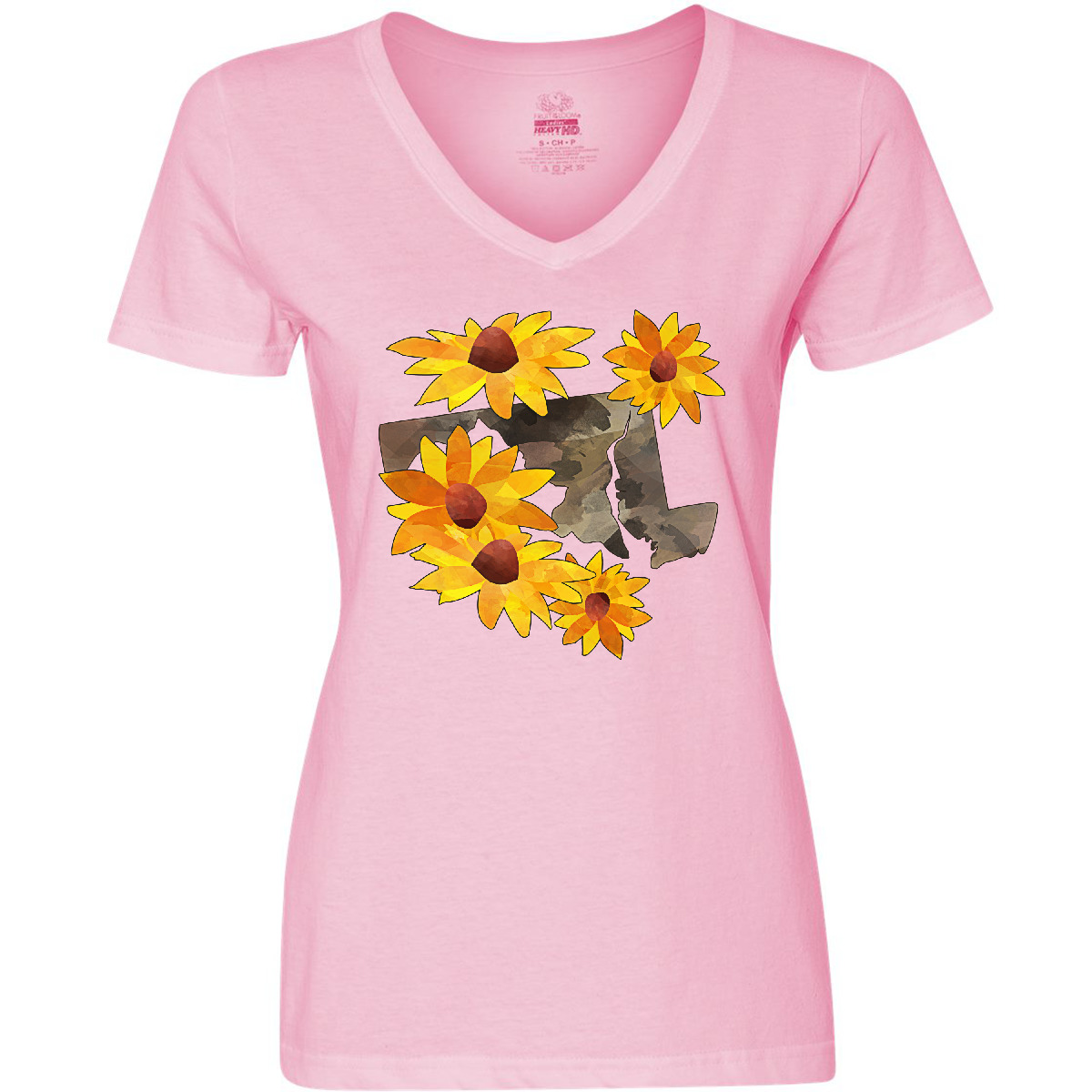 Inktastic Maryland-Black Eyed Susans- State Flower Women's V-Neck T-Shirt Home - Picture 5 of 5