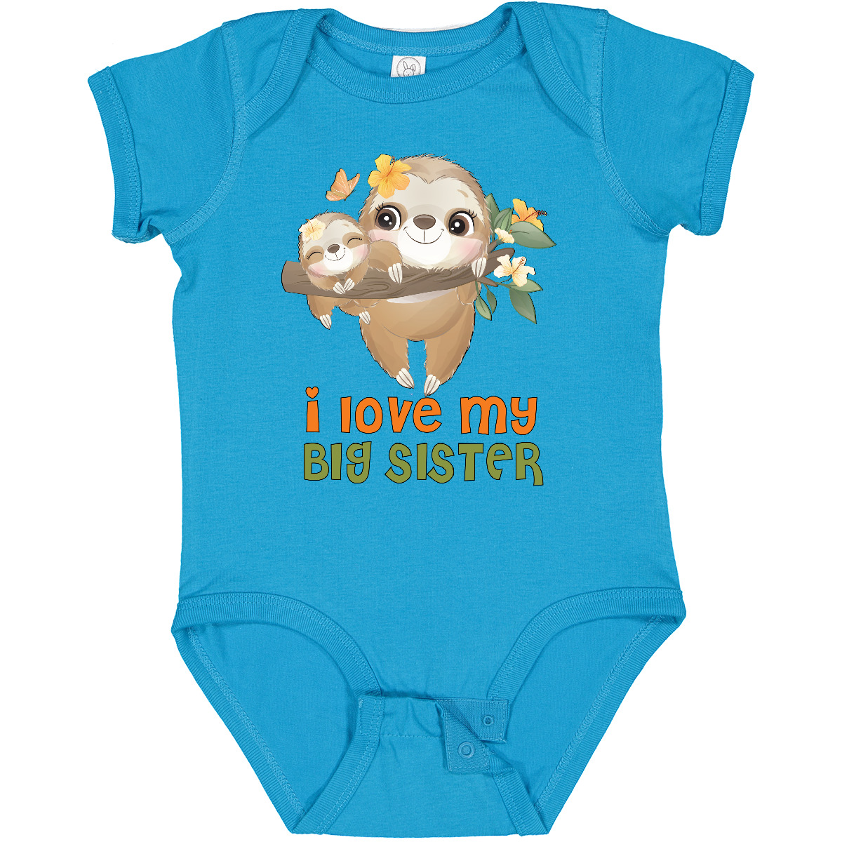 Inktastic Sloth I Love My Big Sister Baby Bodysuit Bro Sis Little Im Going Cute - Photo 10 sur 12