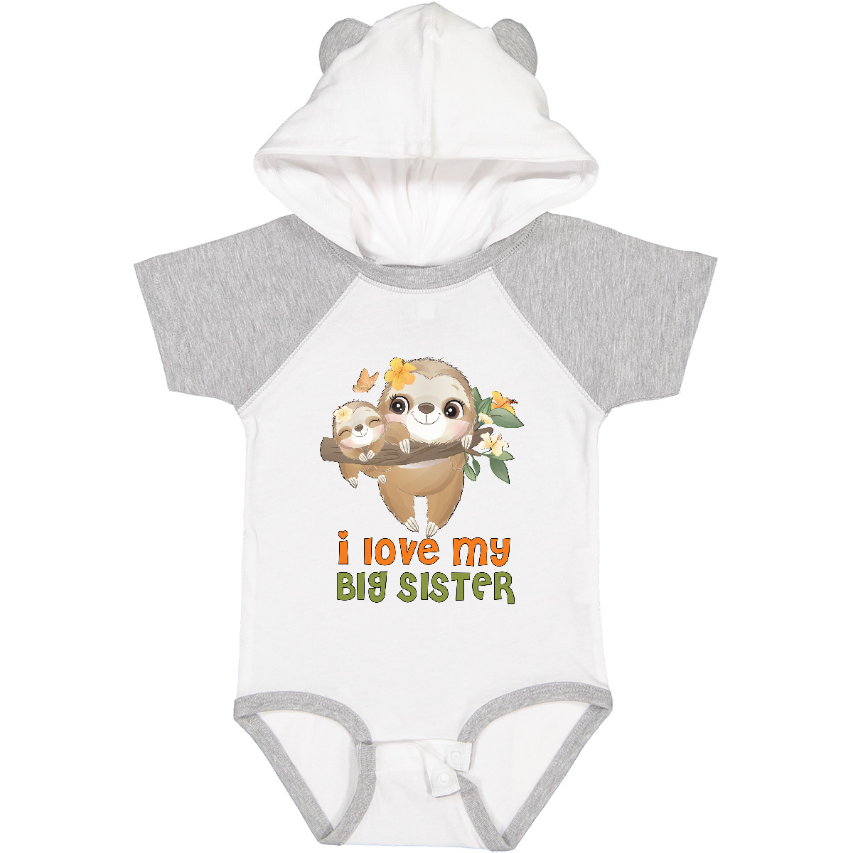 Inktastic Sloth I Love My Big Sister Baby Bodysuit Bro Sis Little Im Going Cute - Photo 12 sur 12