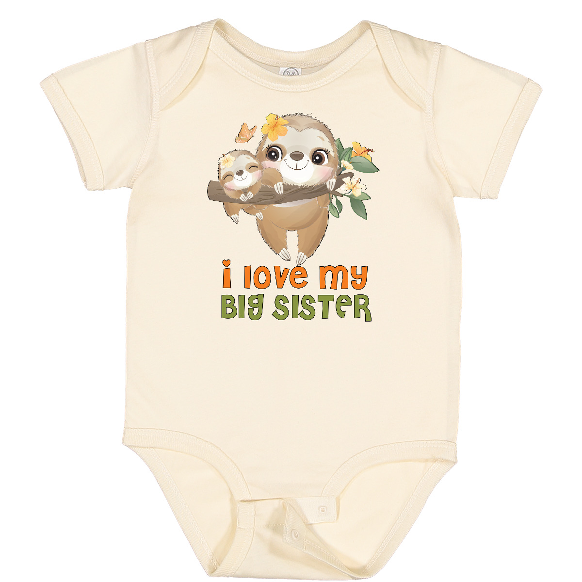 Inktastic Sloth I Love My Big Sister Baby Bodysuit Bro Sis Little Im Going Cute - Photo 7 sur 12