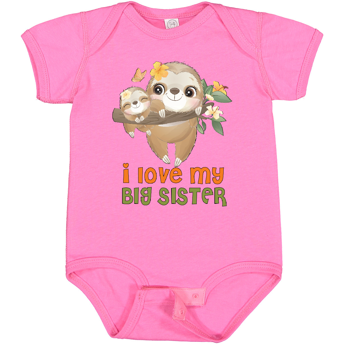 Inktastic Sloth I Love My Big Sister Baby Bodysuit Bro Sis Little Im Going Cute - Photo 9 sur 12