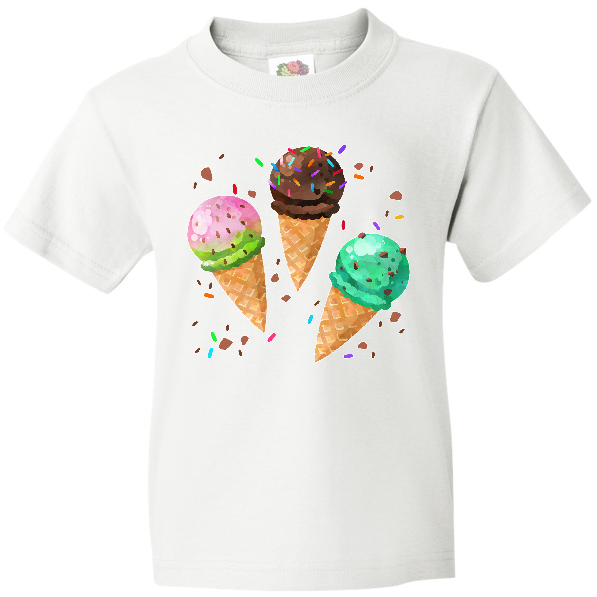 Inktastic Fun Ice Cream Flavors For Summer Youth T-Shirt Beach Time Sprinkles - Picture 6 of 6