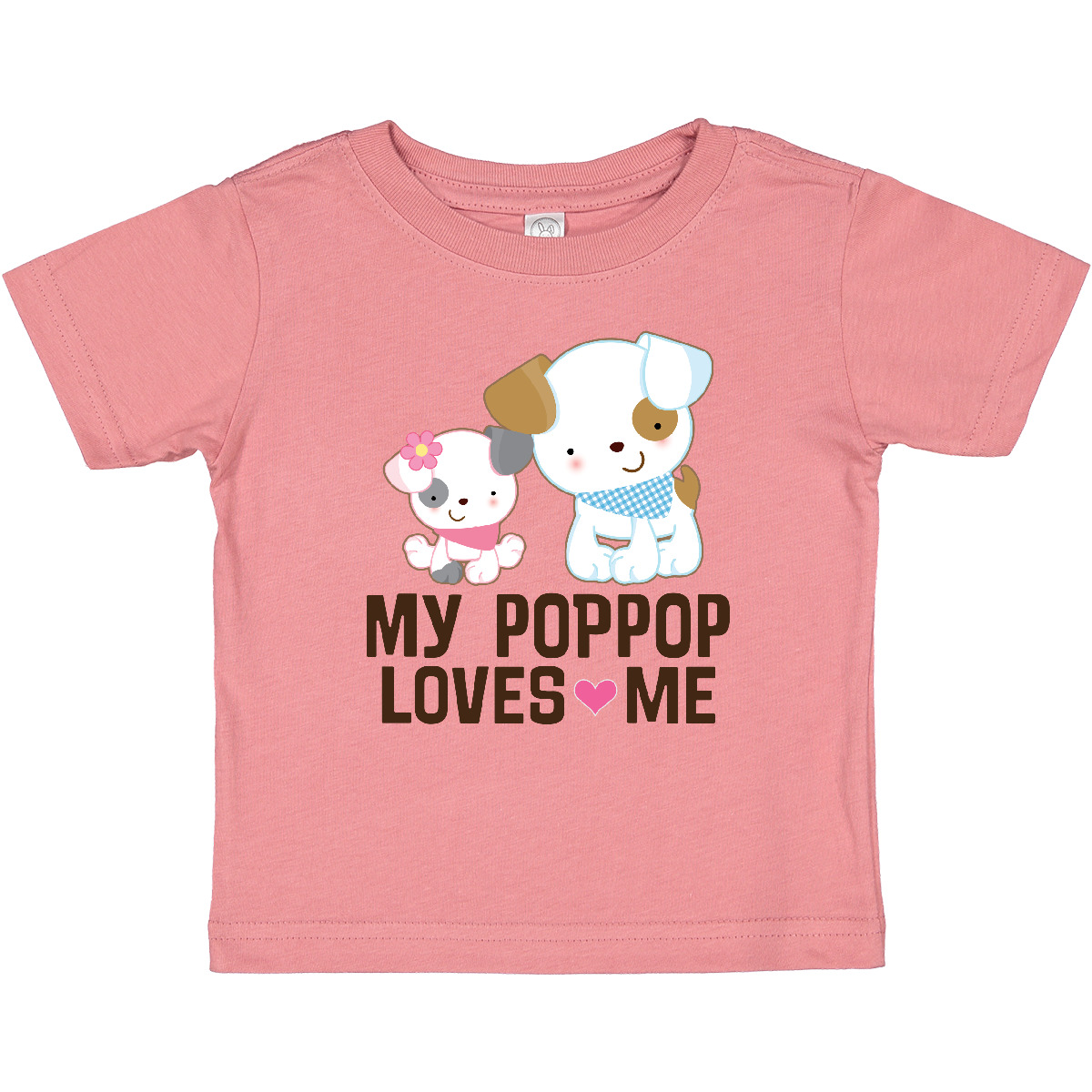 Inktastic My Pop Pop Loves Me Granddaughter Puppy Baby T-Shirt Clothes Child Hws - Zdjęcie 3 z 6