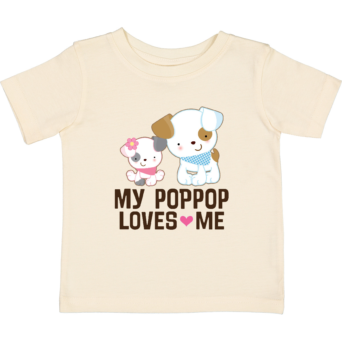 Inktastic My Pop Pop Loves Me Granddaughter Puppy Baby T-Shirt Clothes Child Hws - Zdjęcie 4 z 6