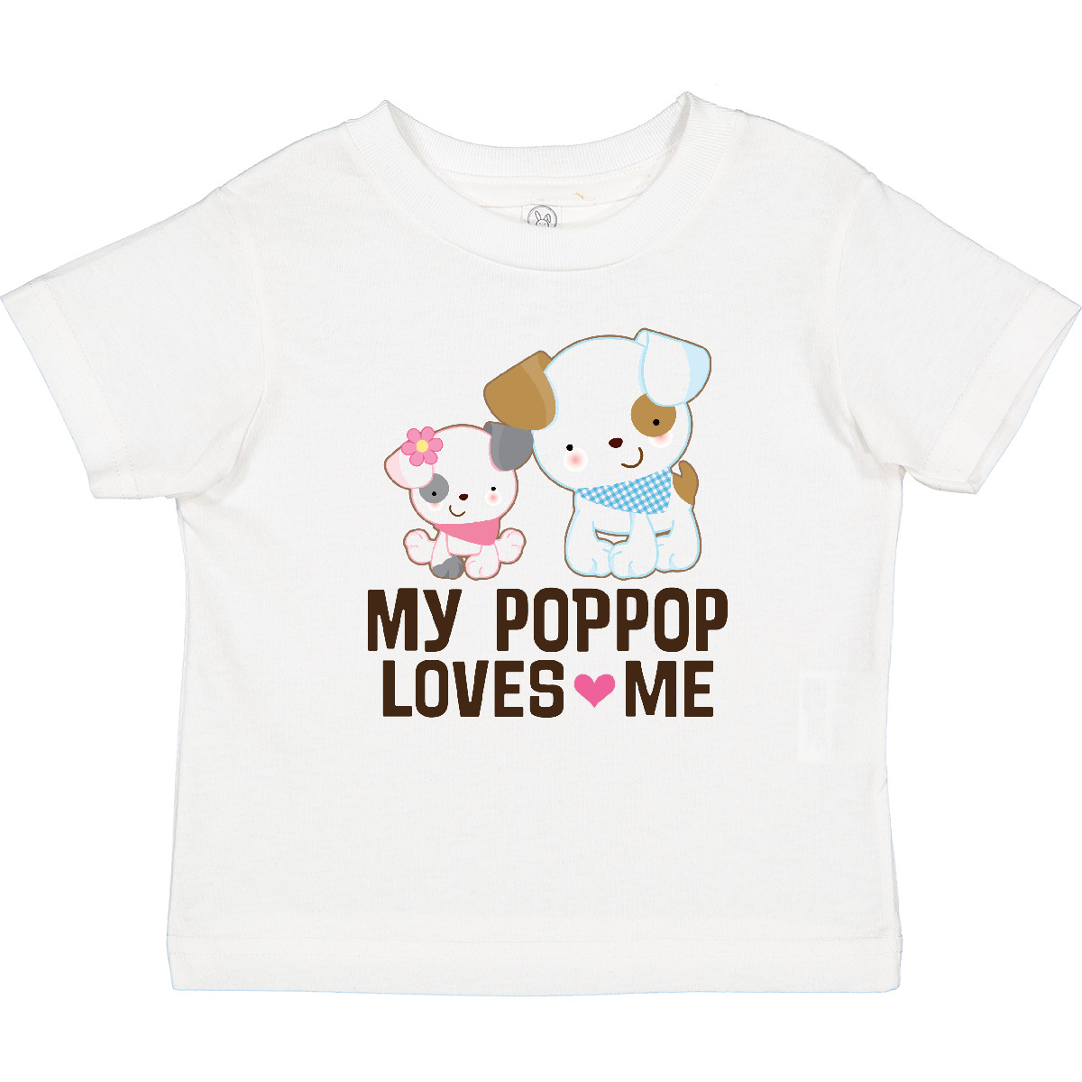 Inktastic My Pop Pop Loves Me Granddaughter Puppy Baby T-Shirt Clothes Child Hws - Zdjęcie 6 z 6