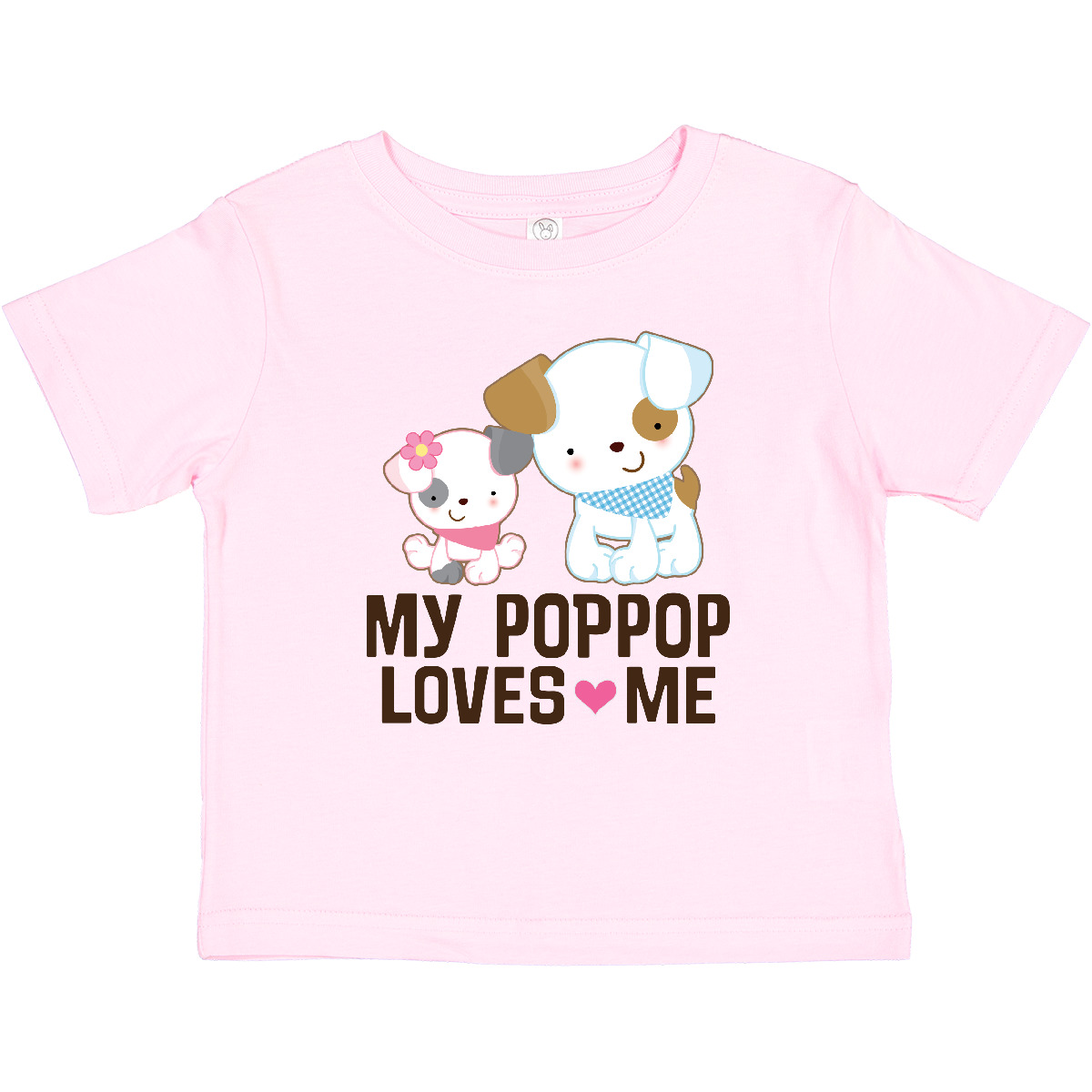 Inktastic My Pop Pop Loves Me Granddaughter Puppy Baby T-Shirt Clothes Child Hws - Zdjęcie 5 z 6